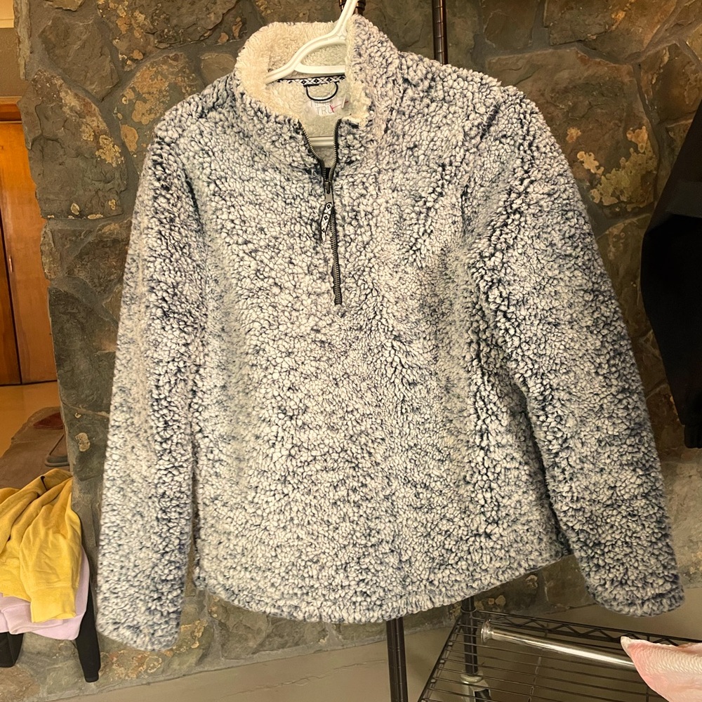 Fuzzy Quarter Zip Sweater